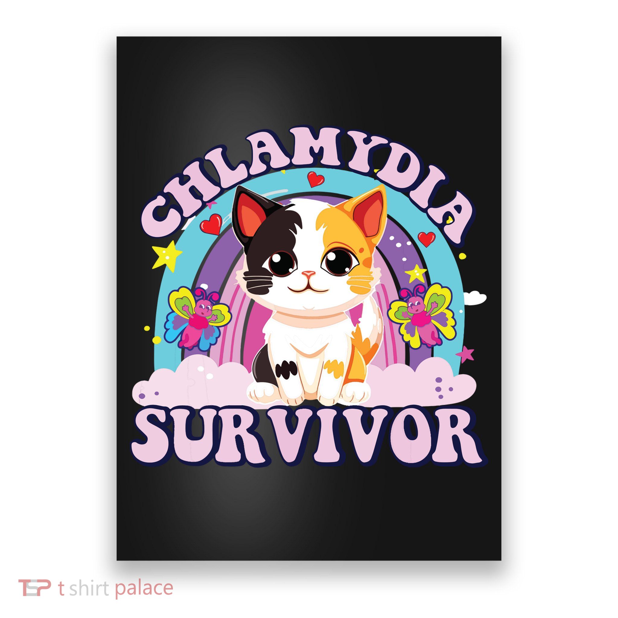 Chlamydia Survivor Cat Meme Funny Poster