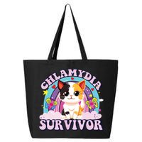 Chlamydia Survivor Cat Meme Funny 25L Jumbo Tote