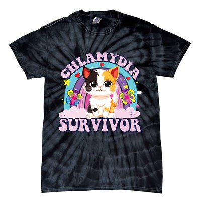Chlamydia Survivor Cat Meme Funny Tie-Dye T-Shirt