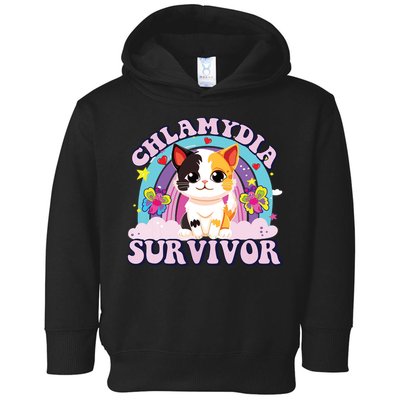 Chlamydia Survivor Cat Meme Funny Toddler Hoodie