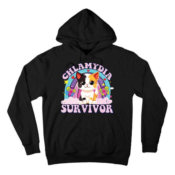 Chlamydia Survivor Cat Meme Funny Tall Hoodie