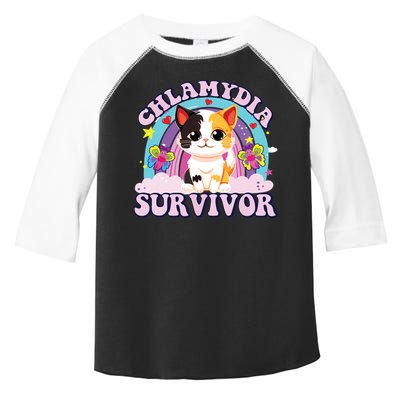 Chlamydia Survivor Cat Meme Funny Toddler Fine Jersey T-Shirt