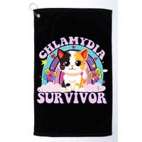 Chlamydia Survivor Cat Meme Funny Golf Towel