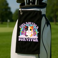 Chlamydia Survivor Cat Meme Funny Golf Towel