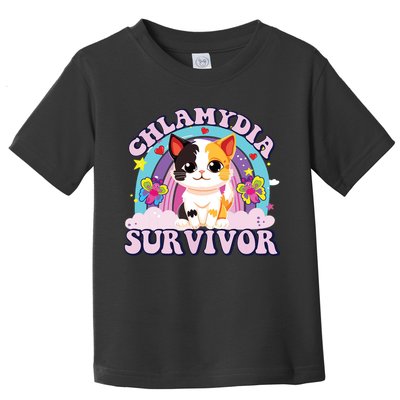 Chlamydia Survivor Cat Meme Funny Toddler T-Shirt
