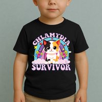 Chlamydia Survivor Cat Meme Funny Toddler T-Shirt