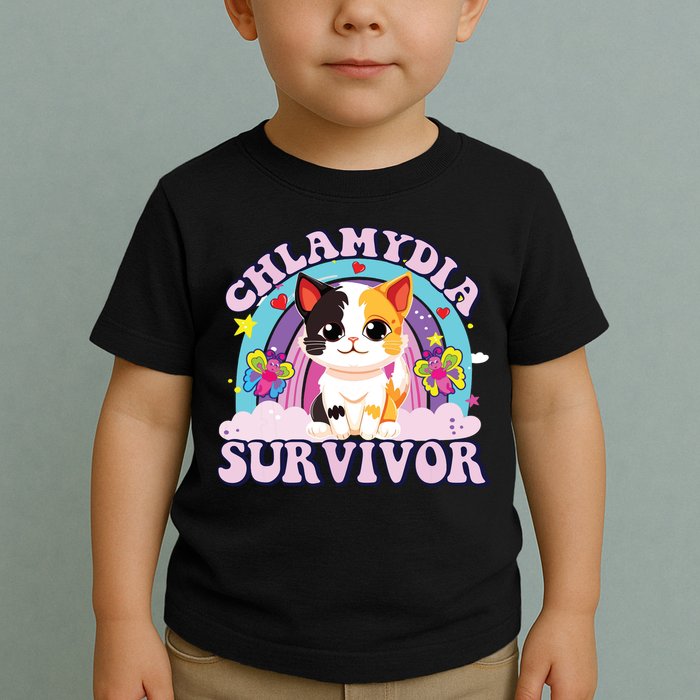Chlamydia Survivor Cat Meme Funny Toddler T-Shirt