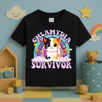 Chlamydia Survivor Cat Meme Funny Toddler T-Shirt