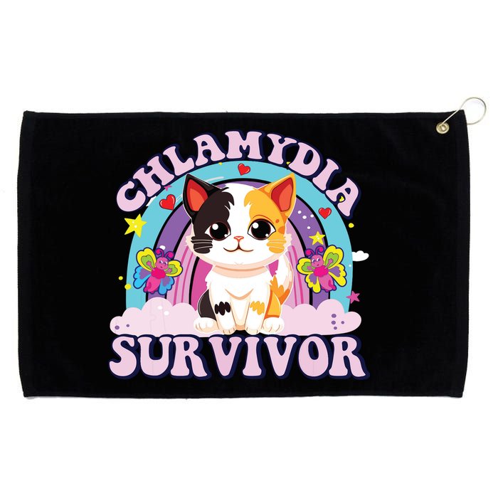 Chlamydia Survivor Cat Meme Funny Grommeted Golf Towel