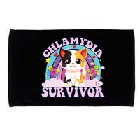 Chlamydia Survivor Cat Meme Funny Microfiber Hand Towel