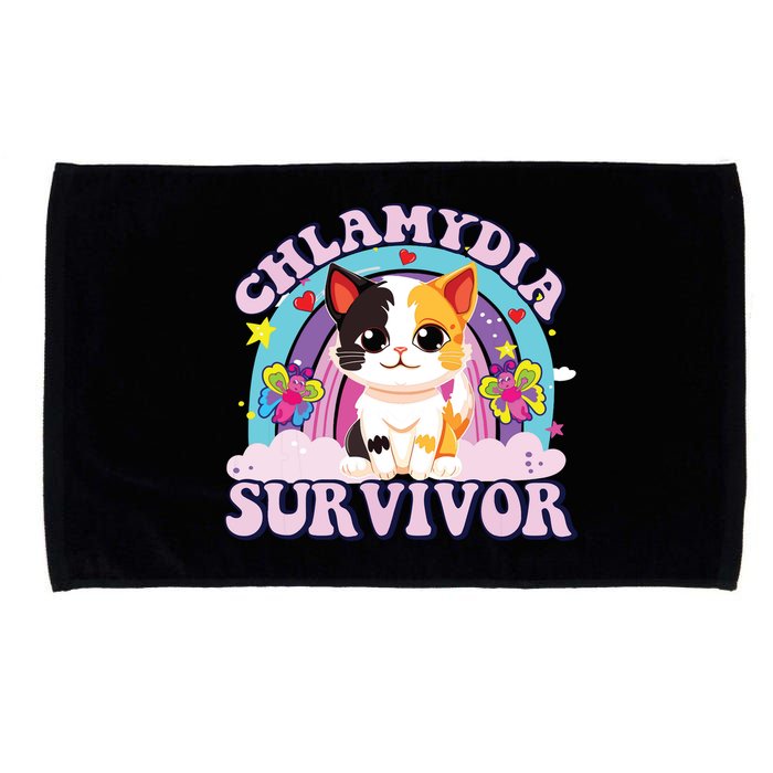 Chlamydia Survivor Cat Meme Funny Microfiber Hand Towel