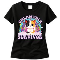 Chlamydia Survivor Cat Meme Funny Womens T-Shirt