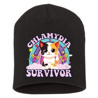 Chlamydia Survivor Cat Meme Funny Short Acrylic Beanie