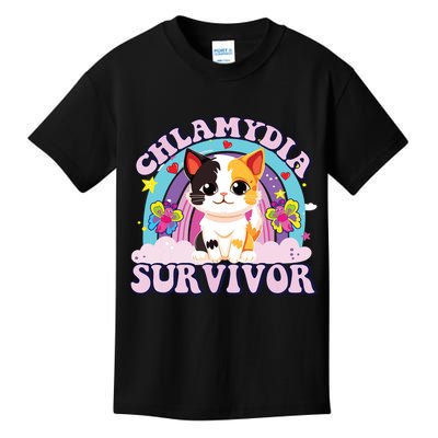 Chlamydia Survivor Cat Meme Funny Kids T-Shirt