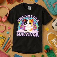 Chlamydia Survivor Cat Meme Funny Kids T-Shirt