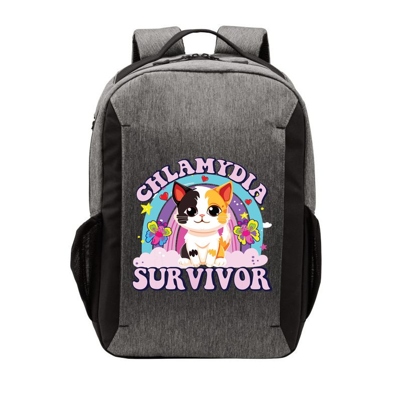 Chlamydia Survivor Cat Meme Funny Vector Backpack