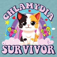 Chlamydia Survivor Cat Meme Funny Sueded Cloud Jersey T-Shirt