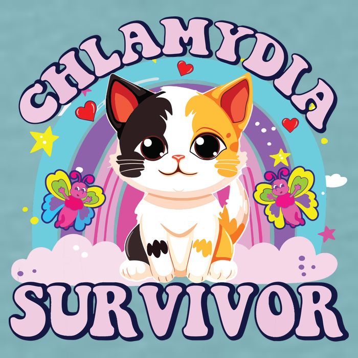 Chlamydia Survivor Cat Meme Funny Sueded Cloud Jersey T-Shirt