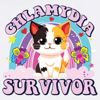 Chlamydia Survivor Cat Meme Funny Garment-Dyed Sweatshirt