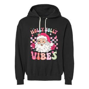 Cute Santa Claus Christmas Vibes Xmas Garment-Dyed Fleece Hoodie