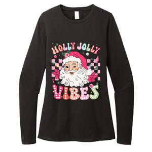 Cute Santa Claus Christmas Vibes Xmas Womens CVC Long Sleeve Shirt