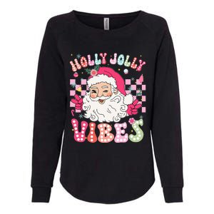 Cute Santa Claus Christmas Vibes Xmas Womens California Wash Sweatshirt