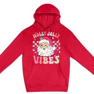 Cute Santa Claus Christmas Vibes Xmas Premium Pullover Hoodie