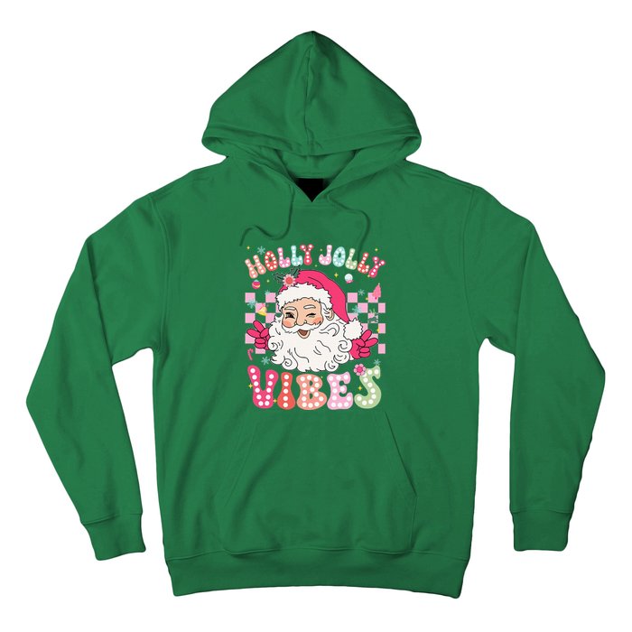 Cute Santa Claus Christmas Vibes Xmas Hoodie