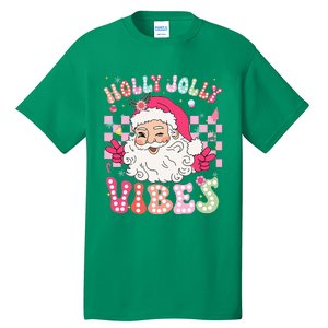 Cute Santa Claus Christmas Vibes Xmas Tall T-Shirt