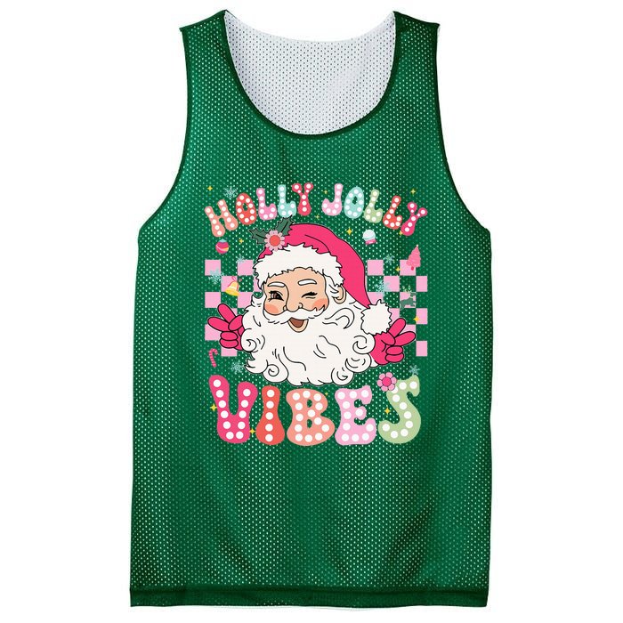 Cute Santa Claus Christmas Vibes Xmas Mesh Reversible Basketball Jersey Tank