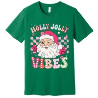 Cute Santa Claus Christmas Vibes Xmas Premium T-Shirt