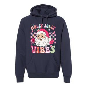 Cute Santa Claus Christmas Vibes Xmas Premium Hoodie