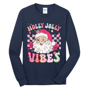 Cute Santa Claus Christmas Vibes Xmas Tall Long Sleeve T-Shirt