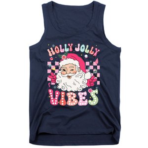 Cute Santa Claus Christmas Vibes Xmas Tank Top