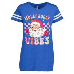 Cute Santa Claus Christmas Vibes Xmas Enza Ladies Jersey Football T-Shirt