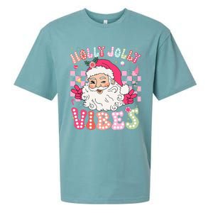 Cute Santa Claus Christmas Vibes Xmas Sueded Cloud Jersey T-Shirt