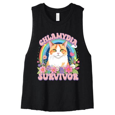 Chlamydia Survior Women's Racerback Cropped Tank