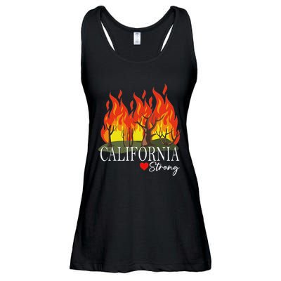California Strong California Fire Ladies Essential Flowy Tank