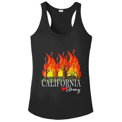 California Strong California Fire Ladies PosiCharge Competitor Racerback Tank