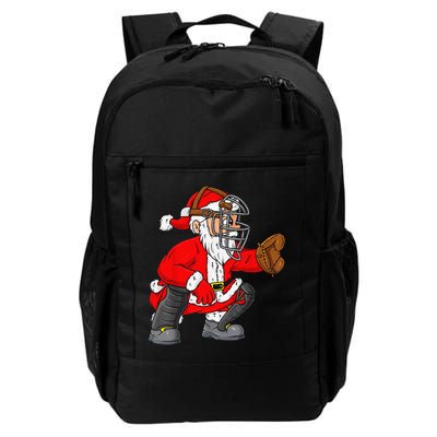 Christmas Santa Claus Baseball Catcher Xmas Backpack