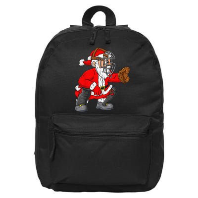 Christmas Santa Claus Baseball Catcher Xmas 16 in Basic Backpack