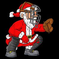 Christmas Santa Claus Baseball Catcher Xmas 16 in Basic Backpack