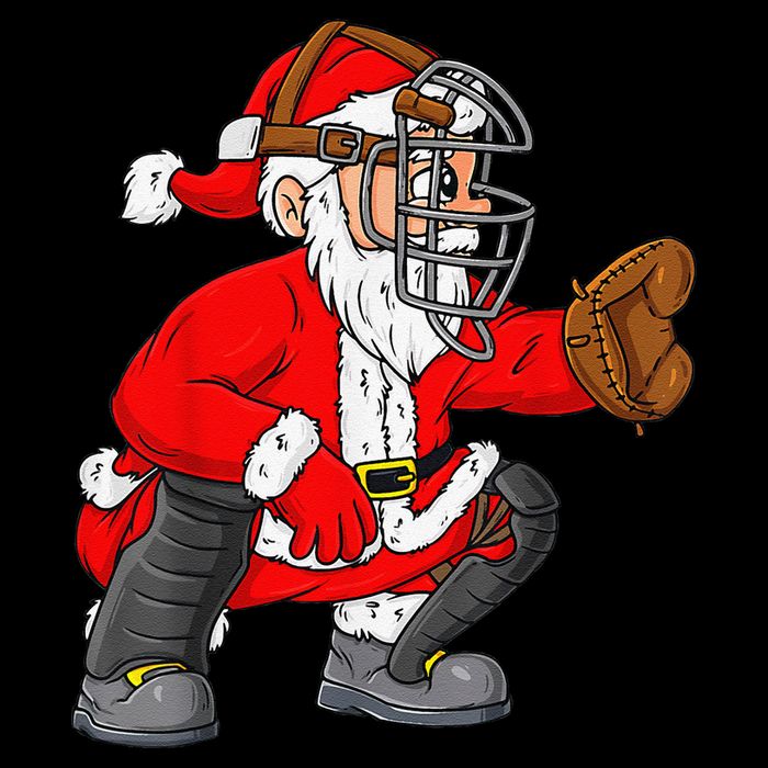 Christmas Santa Claus Baseball Catcher Xmas 16 in Basic Backpack
