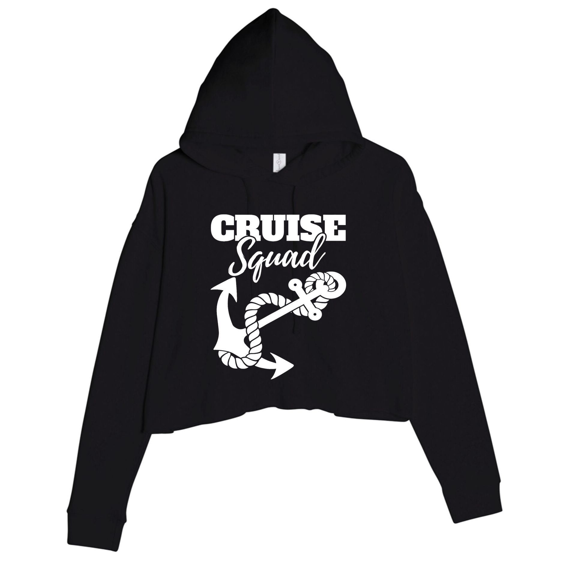 Cruise Squad Cruise Ship For Family Friends Crop Fleece Hoodie