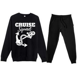 Cruise Squad Cruise Ship For Family Friends Premium Crewneck Sweatsuit Set