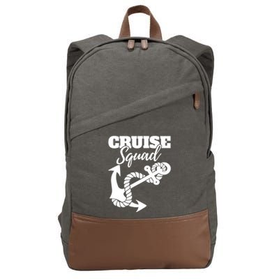 Cruise Squad Cruise Ship For Family Friends Cotton Canvas Backpack