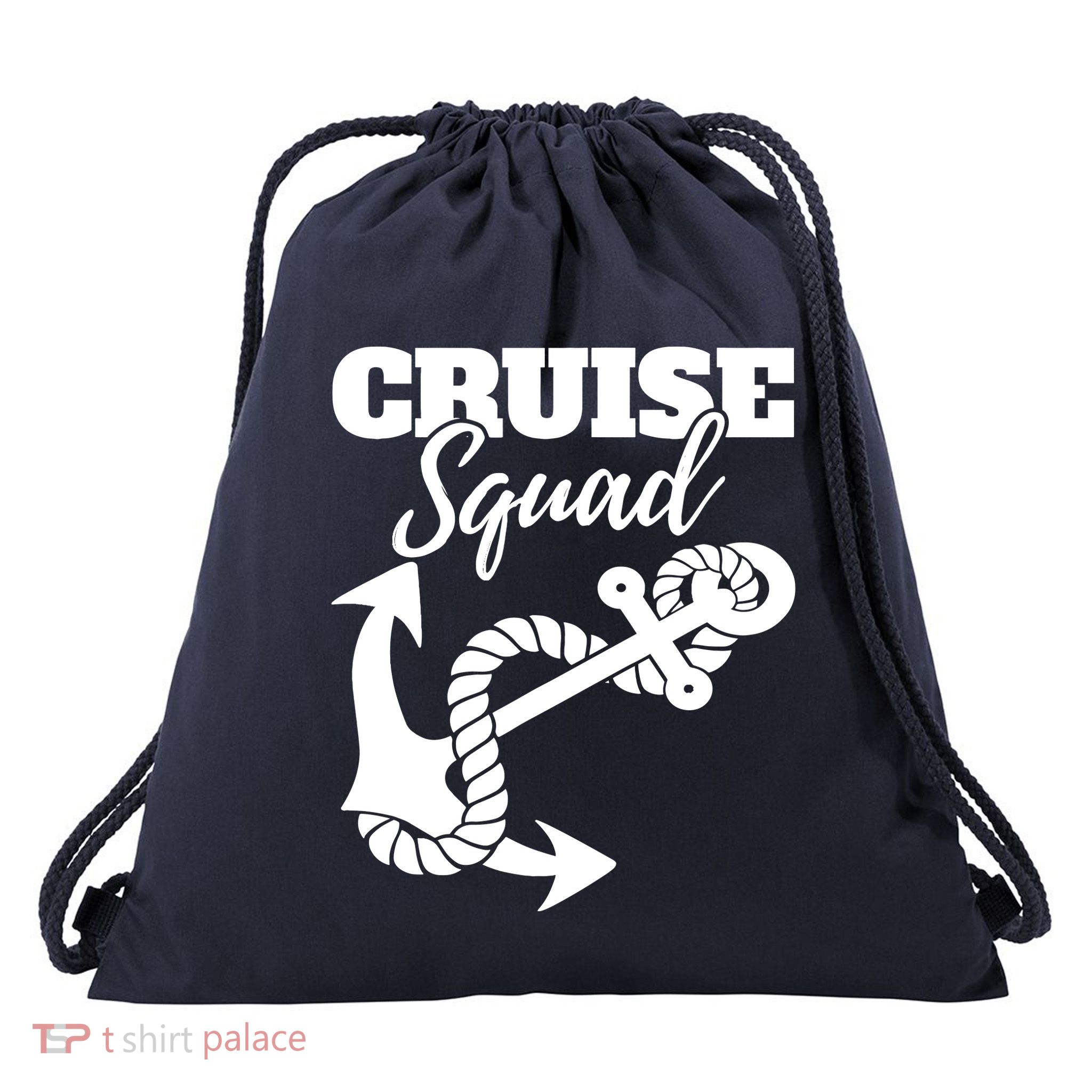 Cruise Squad Cruise Ship For Family Friends Drawstring Bag