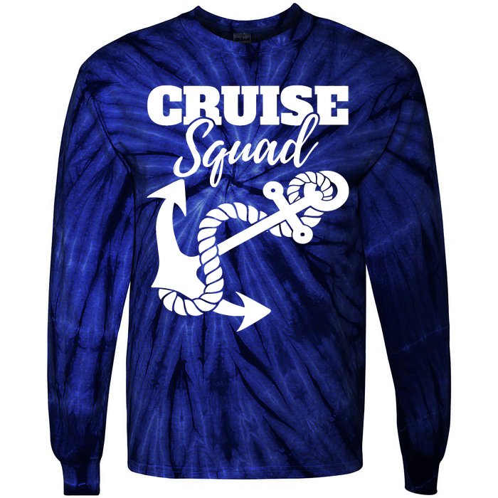 Cruise Squad Cruise Ship For Family Friends Tie-Dye Long Sleeve Shirt