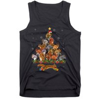 Cute Squirrel Christmas Tree Gift Decor Xmas Tree TShirt Tank Top