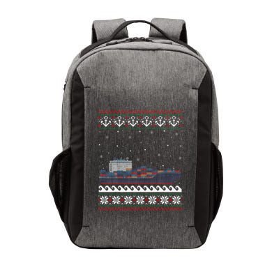 Cargo Ship Crews Matching Ugly Christmas Container Ship Xmas Vector Backpack